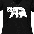 thumbnail image 4 of Inktastic Montana White Bear Silhouette Women's Plus Size V-Neck T-Shirt, 4 of 5
