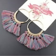 thumbnail image 2 of Women Fashion Bohemian Earrings Jewelry Long Tassel Fringe Boho Hook Drop Dangle, 2 of 3