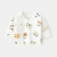 thumbnail image 2 of Zwiiyzr Newborn for Infant Boys Girls Unisex Summer Fall Cotton Baby Clothes Long Sleeve Side-Snap Kimono Tops 0-3 Months White, 2 of 3