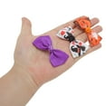 thumbnail image 4 of Unique Bargains 3 Pcs Duckbill Clip Halloween Print Hair Clip for Women Purple White, 4 of 5