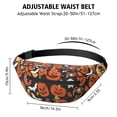 thumbnail image 3 of Fanny Pack Autumn Halloween Pumpkin Pattern Waist Pack Bag,Running Cross Bag,Waterproof Large Fanny Packs for Women Men for Travel Running Hiking Cycling, 3 of 6