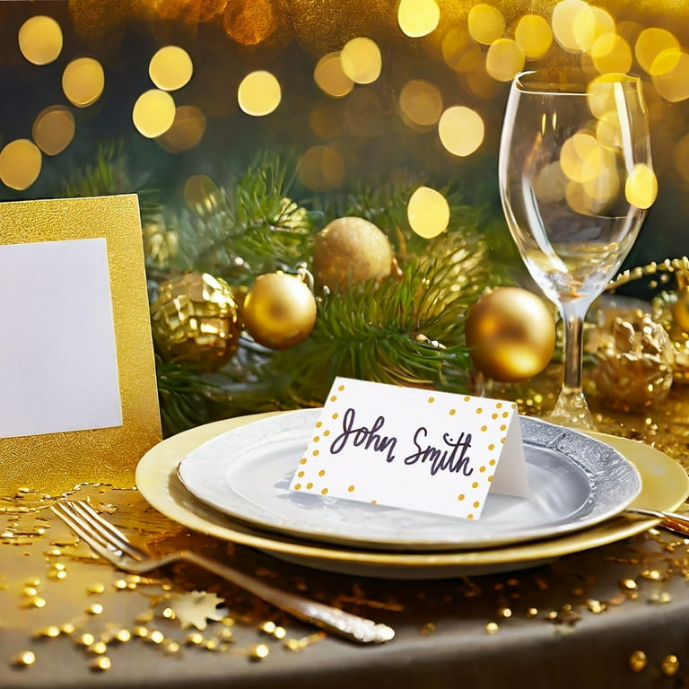 Dinner Table Blank Name Card Place Setting Centerpiece Wedding Party Event Decor Dinner Table Blank Name Card Place Setting Centerpiece Wedding Party Event Decor