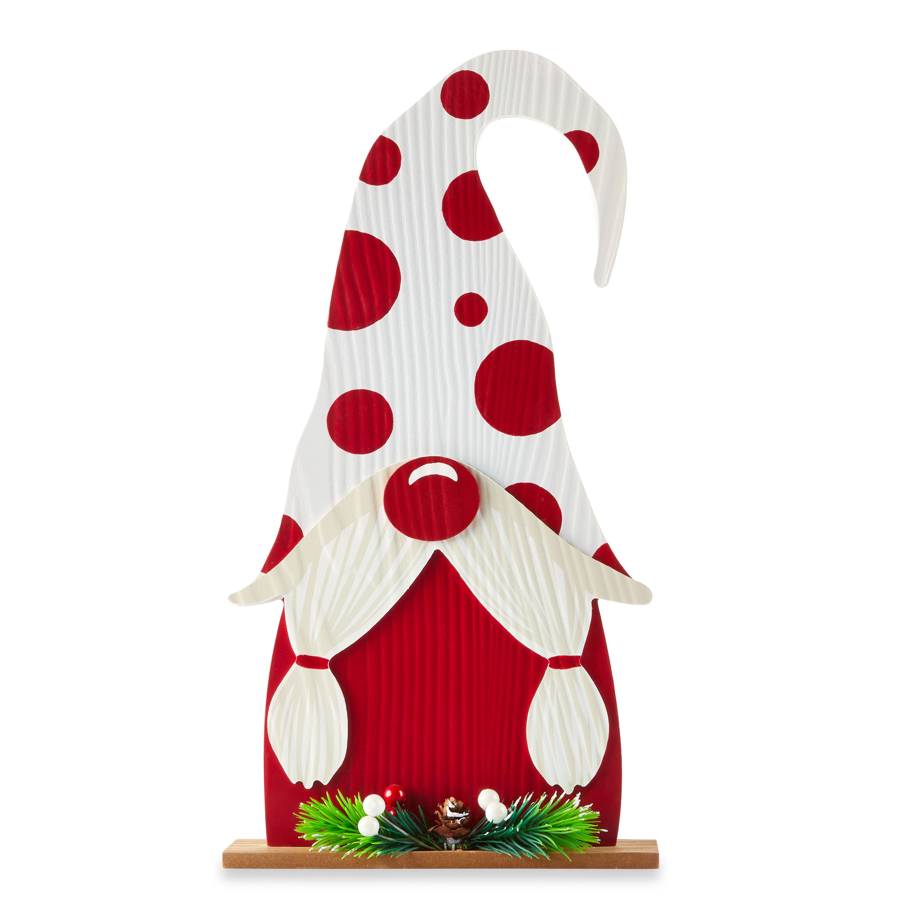 Holiday Time 15in Red/white Gnome Decor