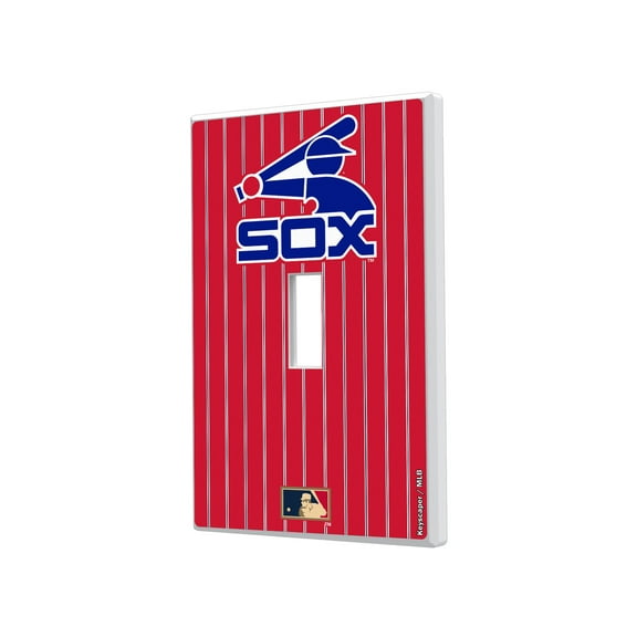 Chicago White Sox 1976-1981 Cooperstown Pinstripe Single Toggle Light Switch Plate