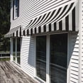 thumbnail image 2 of Awntech 6.38 Ft Nantucket Curved Slope Fixed Awning Canopy (76.5in x 31in x 24in), Black/White Stripe, 2 of 3