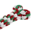 thumbnail image 3 of Hueso de masticación en forma de perro Unique Bargains, cuerda de algodón trenzada para limpiar dientes, rojo, blanco y verde, 3 of 7