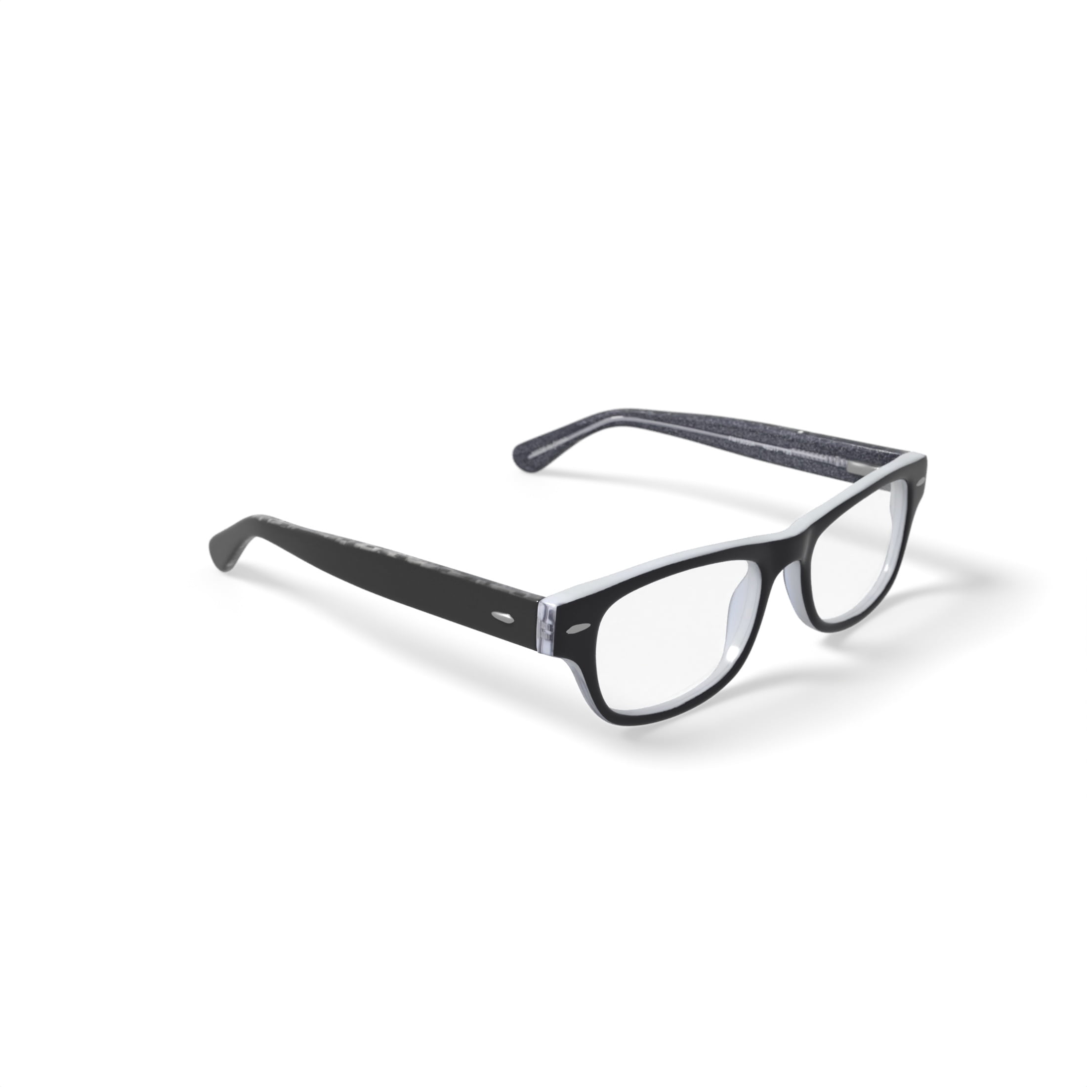 Walmart Youth FM13030A Rectangular Prescription Eyeglasses with Case, Black