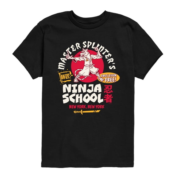 Teenage Mutant Ninja Turtles - Master Splinters Ninja School - Youth Boys Short Sleeve Graphic T-Shirt