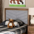 thumbnail image 4 of Baxton Studio Iden Light Grey and Walnut Brown Finished Wood Twin Size Headboard, 4 of 7