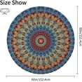 thumbnail image 2 of Round Tablecloth 60 inch, Boho Table Cloth, Mandala Waterproof Washable Polyester Wrinkle Resistant Table Cover for Kitchen Dining Table, Wedding, Buffet Parties and Camping, 2 of 6