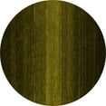 thumbnail image 1 of Ahgly Company Indoor Round Abstract Yellow Contemporary Area Rugs, 5' Round, 1 of 4