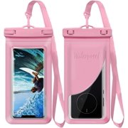 [2pcs] Large Storage Space with Built-in Hidden Pocket Waterproof Phone Pouch 7.5" IPX8 Dry Bag Underwater Phone Holder for IPhone14 13 12 11 Pro Max XS Plus Samsung Galaxy S23 Ultra Swimming