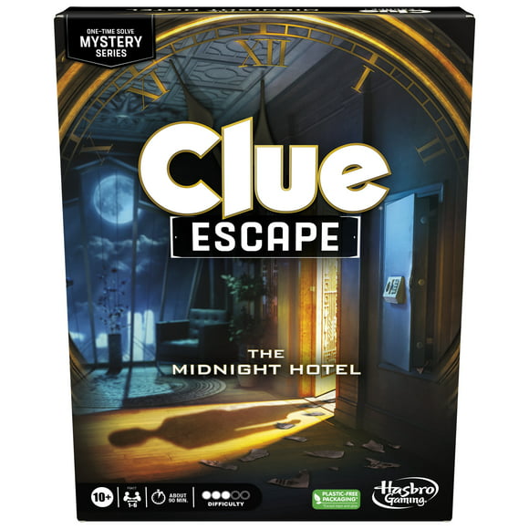 Clue Escape The Midnight Hotel Board Game for Kids and Family Ages 10 and Up, 1-6 Players