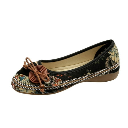 

KmaiSchai Womens Black Sports Shoes Disc Women Flat Cotton Style Women Spring Decoration Ethnic Print Casual Cloth Shoes Shoes Shoes Women S Casual Shoes Comfort Wear Women Womens Fall Shoes 2022 Tre