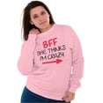 thumbnail image 3 of Funny Matching BFF Set for Besties Women Crewneck Sweatshirt Brisco Brands 2X, 3 of 7