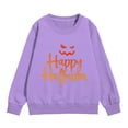 thumbnail image 1 of PMVFHDE Chandail en Molleton pour Enfants, Chandail en Molleton Imprimé pour Tout-Petits, Manches Longues, Col Rond, Automne, Décontracté, Ample, Violet, 130, 1 of 3