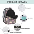 thumbnail image 4 of Pioneer Flower Floral Print Pattern Backpack for School, Cute School Bag with Adjustable Shoulder Straps and Padded Back, 15.3"x11"x7.1", 4 of 5