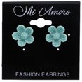 thumbnail image 2 of Mi Amore Flower Stud-Earrings Green, 2 of 2