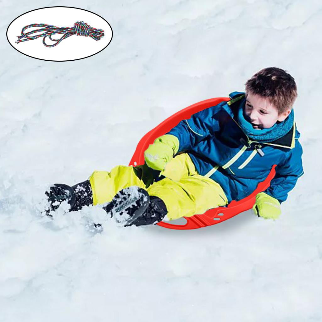 YIJU Durable Snow Sled Child Adults Winter Toy Downhill Sled Toboggan Sledge Luge Grass Sand Sledding Boat Board Slider for Boys Girls Winter Gaming 