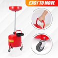 thumbnail image 6 of Luku Waste Oil Drain Tank, 8 Gallon Portable Oil Drain Container, Air Operated Drainage Fluid Fuel Transfer Drainage with Adjustable Funnel Height, Waste Oil Change Tank with 360° Wheels & Toolbox, 6 of 7