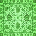 thumbnail image 1 of Ahgly Company Machine Washable Indoor Square Oriental Green Modern Area Rugs, 7' Square, 1 of 4