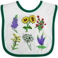 thumbnail image 3 of Inktastic Group of Beautiful Wildflowers Boys or Girls Baby Bib, 3 of 4