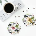 thumbnail image 5 of Bingfone Vintage Cute Dinosaurs Leather Drinks Coasters With Set Of 6,Suitable For Home Kitchen,Coffee Cup Coasters Home Gift, 5 of 9