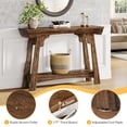 thumbnail image 6 of Tribesigns Console Table with Storage, 2-Tier Wood Entryway Table with Shelf, Farmhouse Narrow Sofa Table Behind Couch for Foyer, Hallway, Living Room, Rustic Brown, 6 of 7
