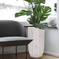 thumbnail image 2 of LuxenHome Off White MgO Wicker 21.6-in Tall Round Planter, 2 of 10