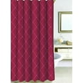 thumbnail image 3 of Wellington 72" x 96" Burgundy Wine Lattice Embroidery Shower Curtain, Xtra Long, 3 of 3
