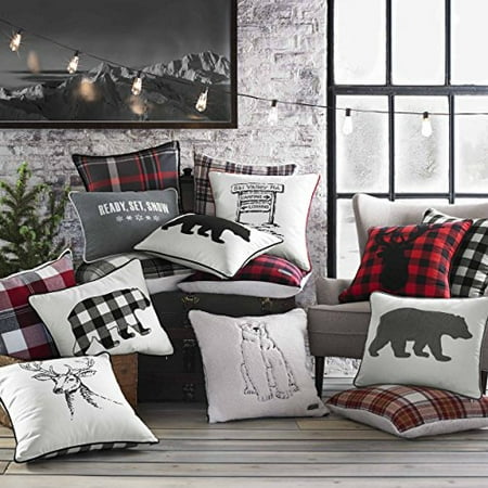 eddie bauer cozy polar bear throw pillow
