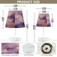 thumbnail image 3 of Purple Lilac Gold Marble Desk Lamp LED Table Nightstand Lamps with 3 Color Temperatures for Home Bedroom Living Room Decor 6x11, 3 of 8