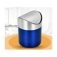 thumbnail image 4 of Creative Covered Trash Cans, Elegant Satin Finish Stainless Steel For Desktops Mini, Solid Construction Swing Lid, Convenient Multi-Purpose Solid Waste Container, Compact Size, 4 of 5