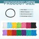 thumbnail image 2 of Uxcell 50 Pcs Bucles de Repuesto para Telar de Agarraderas, Bucles de Repuesto Elásticos para Tejer en Colores Arcoíris para Manualidades DIY para Niñas, Telar de 7" de Tejer, Negro, 2 of 6