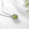 thumbnail image 4 of Juwaliy Dragonfly Necklace Heart August Birthstone Necklace Peridot Green CZ 925 Sterling Silver Pendant Jewelry Women Birthday Christmas Mother's Day Gift, 4 of 10