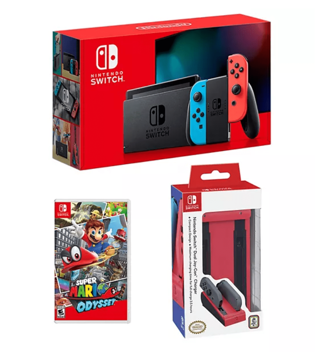 Nintendo Switch with Mario Odyssey & Dual Joy-Con - Walmart.com