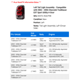 thumbnail image 2 of Left Tail Light Assembly - Compatible with 2002 - 2006 Chevy Trailblazer EXT Sport Utility 4-Door 2003 2004 2005, 2 of 2