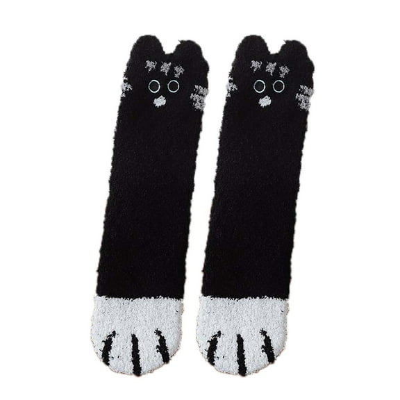 JeashCHAT 1Pair Women's Autumn Winter thickening Animal Coral Velvet Warm Tube Socks