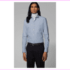 Boss Slim-fit shirt in washed cotton with exclusive print Pastel Blue Size L