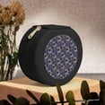thumbnail image 6 of Yiaed Boho Style Sunflowers Design Print Travel Jewelry Case Bridesmaid Gift Boxes Jewelry Travel Organizer Small Round Jewelry Box Mini Storage-Black, 6 of 7