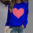 thumbnail image 1 of Styesk Chandails à Manches Longues pour Femmes, Imprimé de Cœur, Hauts de Sortie, T-Shirts Confortables et Doux à Col Rond, Chandail à Enfiler, Mode, Ample, Léger, Chandail en Molleton, Graphique de la Saint-Valentin, Hauts Décontractés, 1 of 3