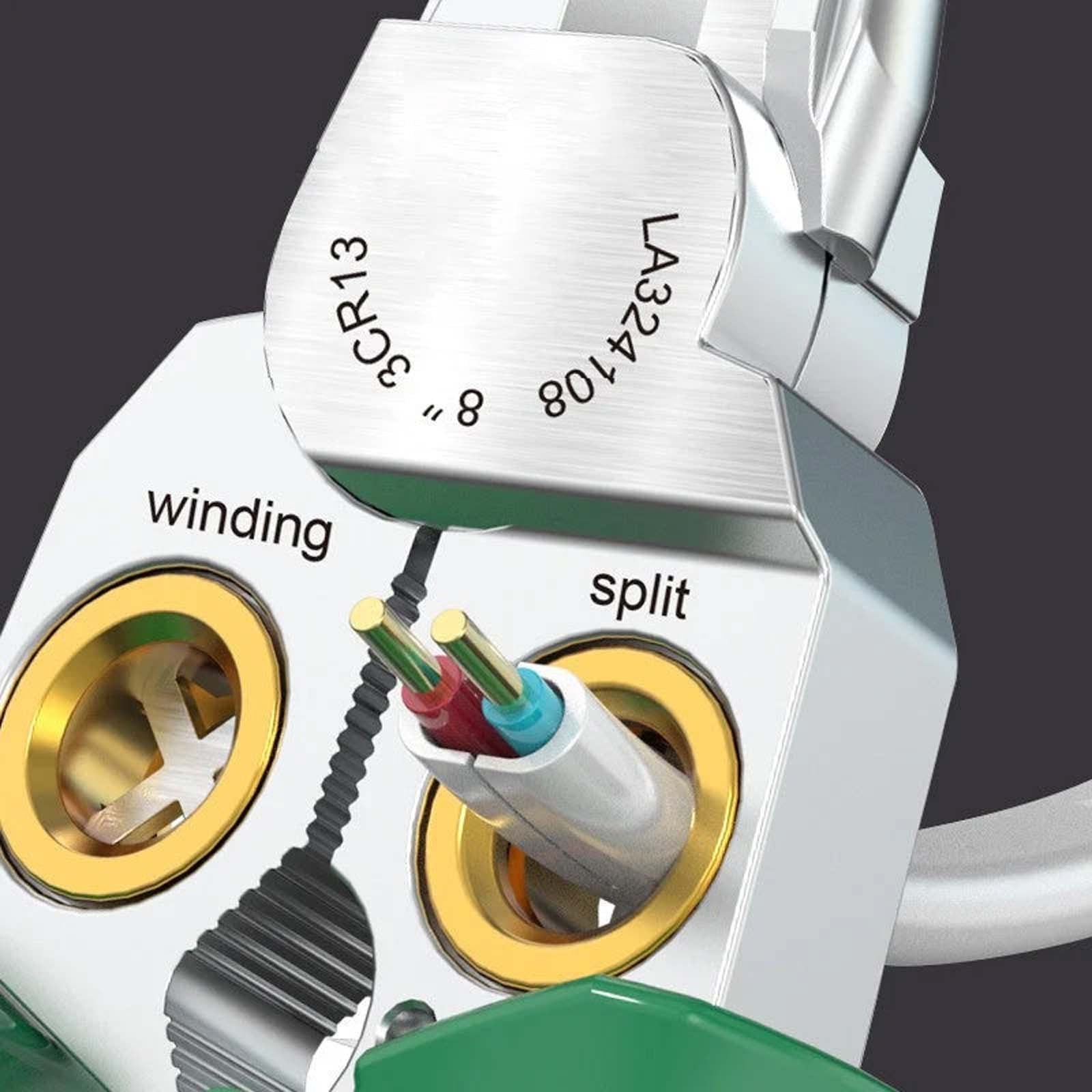 Wire Strippers with Electricity Measurement Function, 8 in1 Wire Stripping Pliers for Cutting and Pulling Wires, Cable Scissors for Scraping and Pressing Wires with Voltage Test