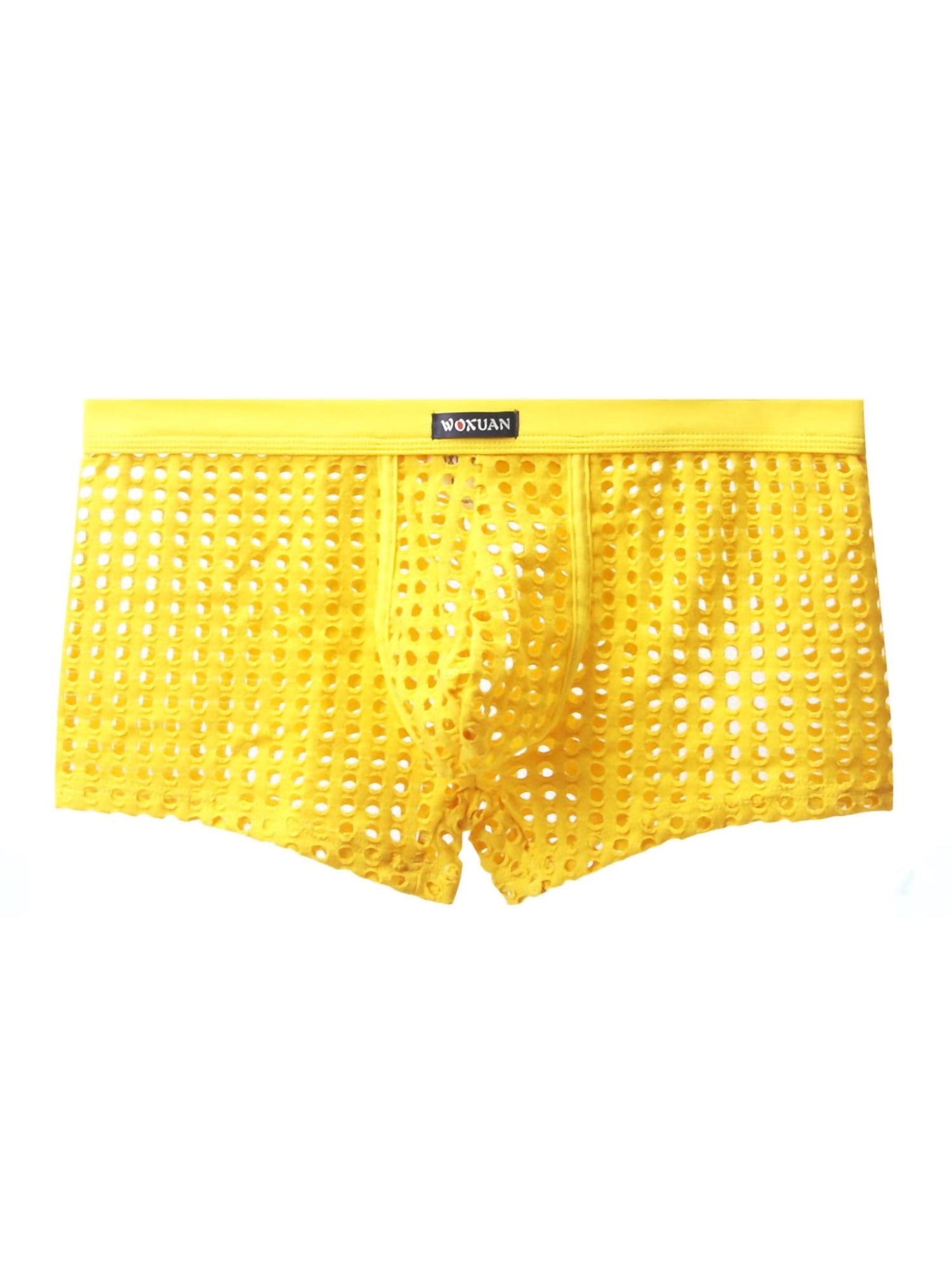 CVLIFE Men's See Through Boxers Briefs Underwear Fishnet Mesh Hollow ...