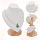 thumbnail image 3 of 1 expositor de busto para collar, de piel sintética blanca, de madera, organizador de joyas, para guardar collares, colgantes, gargantillas y cadenas., 3 of 7