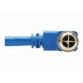 thumbnail image 2 of Eaton Tripp Lite Series M12 X-Code Cat6a 10G F/UTP CMR-LP Shielded Ethernet Cable (Right-Angle M12 M/RJ45 M), IP68, PoE, Blue, 5 m (16.4 ft.) - Network cable - TAA Compliant - 8 pin M12-X (M) right-angled to RJ-45 (M) - 16.4 ft - foiled unshielded twisted pair (F/UTP) - CAT 6a - IEEE 802.3bt - snagless - blue, 2 of 5