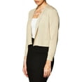 thumbnail image 2 of Three-Quarter-Sleeve Glitter Shrug Cardigan Color: Gold Size: S, 2 of 4