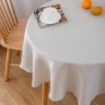 thumbnail image 2 of NLMUVW Linen Tablecloth for Round Table 48 Inch, Water Resistant Burlap Farmhouse Table Cloth Decorative Textured Dining Table Cover for Kitchen Party, Linen, 2 of 11