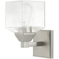 thumbnail image 2 of 4.75 inch 1 Light Brushed Nickel Wall Sconce with Hand Blown Clear Seeded Glass Shade, 2 of 6