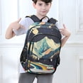 thumbnail image 6 of FORMRS Unisex School Backpack 17" Student Travel Bag with Laptop Compartment, Evening Mountain Road, 6 of 7