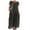 A-Grey31, variant on FINALGANG New Dress For Women Solid Color Short Sleeve O-Neck Cotton Linen Sundress Comfort Loose Fit Dresses With Pockets Breathable Daily Wear